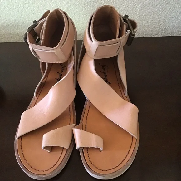 Free people Vale boot sandals beige leather Spain 36.5 US 6.5 - Picture 4 of 11